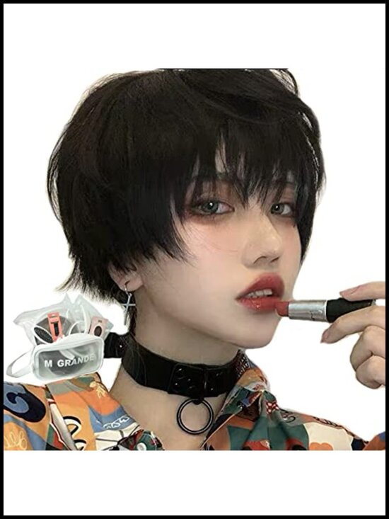 Wig with Realistic Scalp, Heat Resistant, Includes Wig Stand and Case main image 4